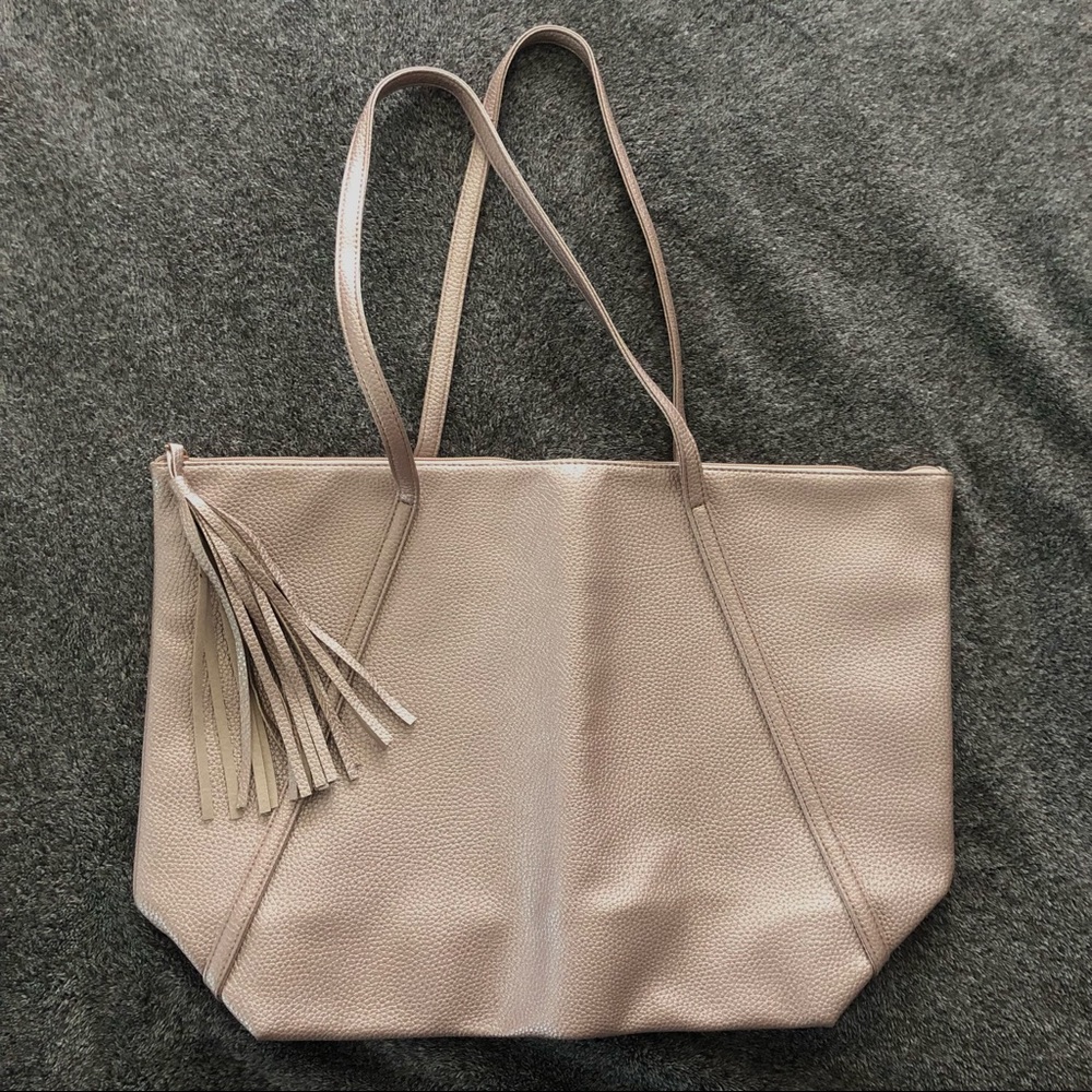Large Light Pink Pearl Tote Bag NWOT